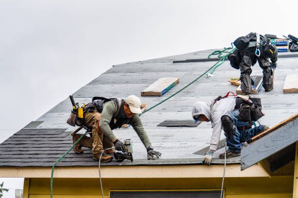 Professional Storm Damage Roof Repair technician working in Milanville, PA